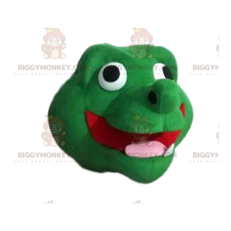 Tête de Costume de mascotte BIGGYMONKEY™ de dragon vert super