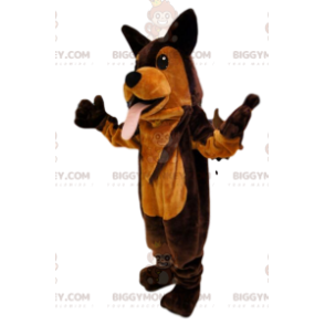 Costume da mascotte BIGGYMONKEY™ cane marrone e arancione super