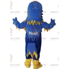Costume de mascotte BIGGYMONKEY™ d'aigle bleu et jaune, avec