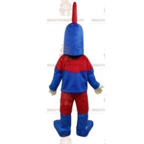 Hähnchen BIGGYMONKEY™ Maskottchenkostüm Blaue und rote