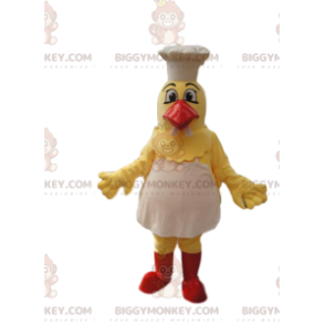 Disfraz de mascota BIGGYMONKEY™ de pollo amarillo con sombrero