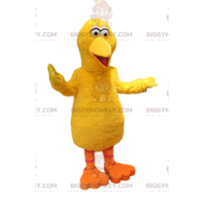 Disfraz de mascota BIGGYMONKEY™ de pato amarillo muy cómico.