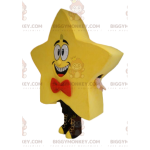 BIGGYMONKEY™ maskottiasu, keltainen tähti punaisella rusetilla