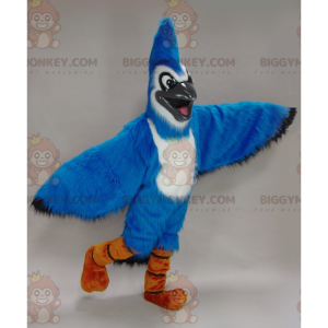 Costume de mascotte BIGGYMONKEY™ de geai bleu et blanc -