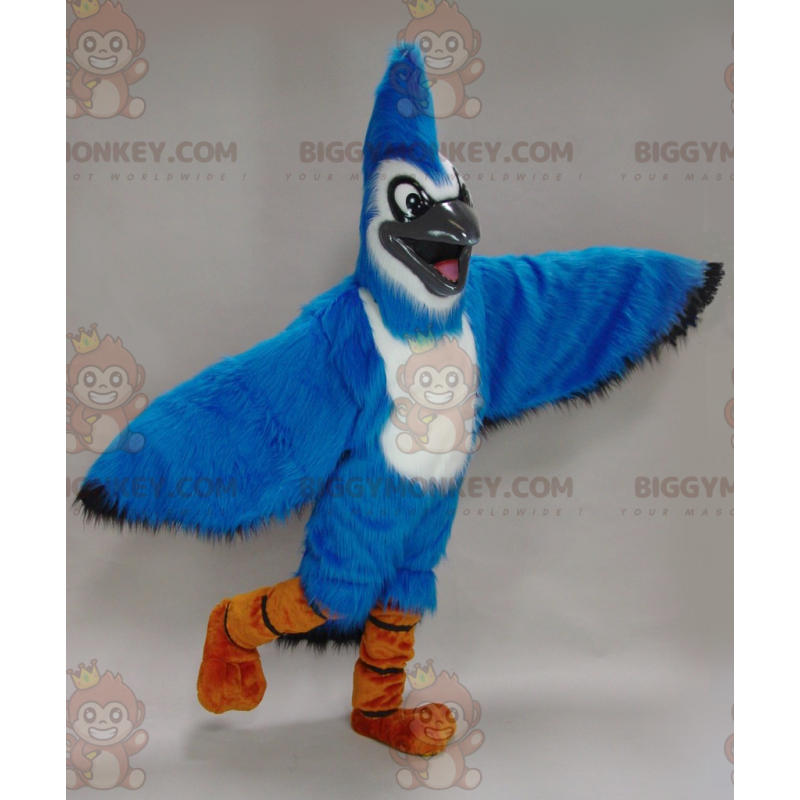 Blauw en wit Jay BIGGYMONKEY™ mascottekostuum - Bluebird