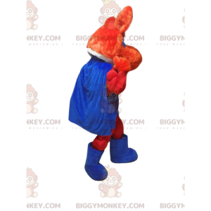 BIGGYMONKEY™-mascottekostuum Red Fox in superheldenoutfit -