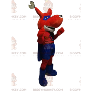 Costume de mascotte BIGGYMONKEY™ de renard rouge en tenue de