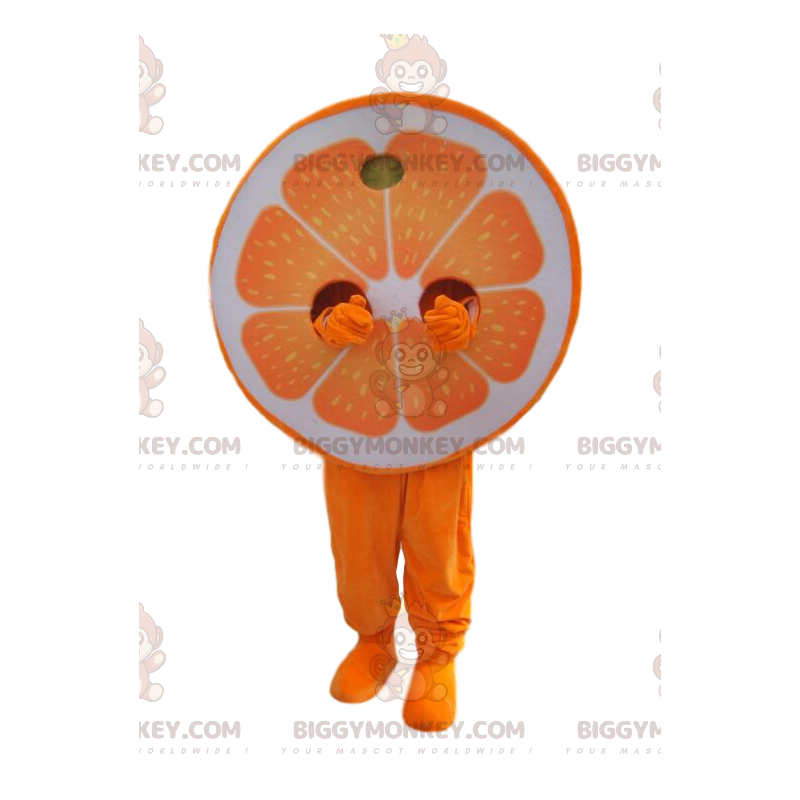 Costume da mascotte BIGGYMONKEY™ mezzo arancione. Costume mezzo