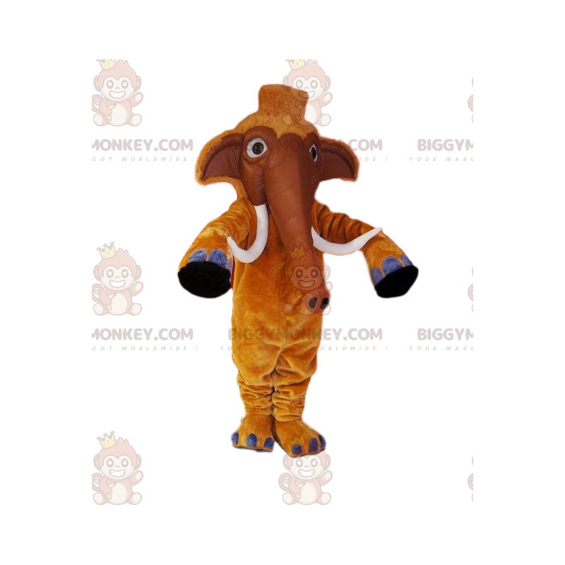 Traje de mascote de mamute marrom BIGGYMONKEY™ com lindas