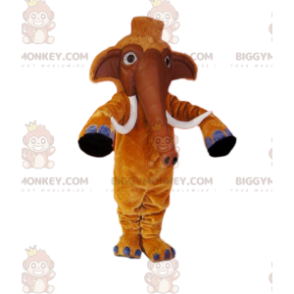 Brown Mammoth BIGGYMONKEY™ Mascot Costume with Beautiful Tusks