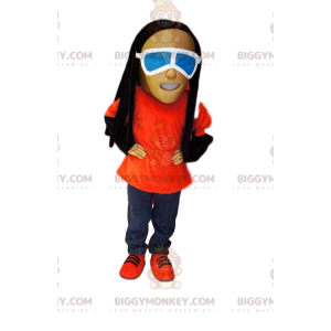 BIGGYMONKEY™-mascottekostuum van een man in spijkerbroek