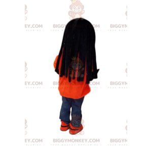 BIGGYMONKEY™ Mascot Costume of Man i jeans, rastas og