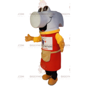 Super Cheerful White Hammer BIGGYMONKEY™ Mascot Costume With