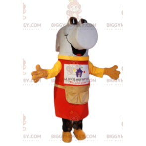 Super Cheerful White Hammer BIGGYMONKEY™ Mascot Costume With