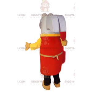 Costume de mascotte BIGGYMONKEY™ de marteau blanc super joyeux