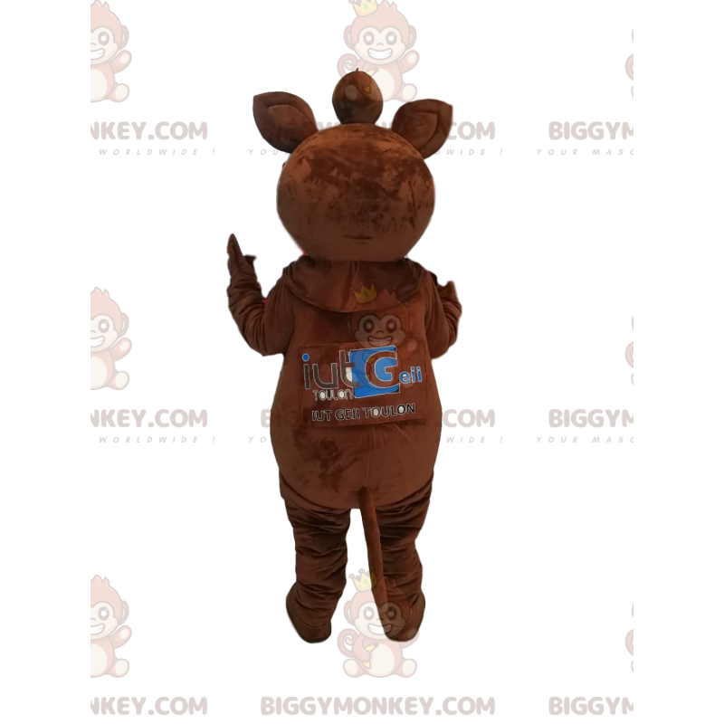 Original brown mammoth BIGGYMONKEY™ mascot costume. mammoth