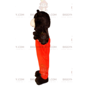 Disfraz de mascota de oso pardo BIGGYMONKEY™ con overol naranja