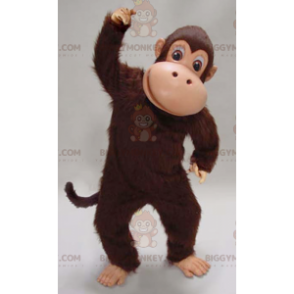 BIGGYMONKEY™ Costume mascotte scimmia scimpanzé marrone morbido