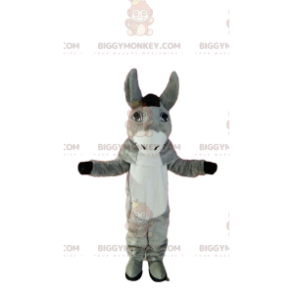 Costume de mascotte BIGGYMONKEY™ d'âne gris et blanc très