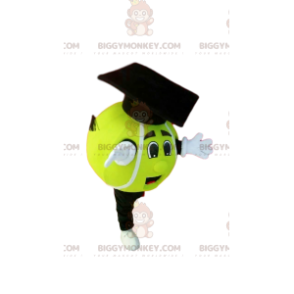 Neongelber Tennisball BIGGYMONKEY™ Maskottchen-Kostüm.