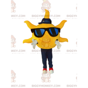 Sun BIGGYMONKEY™ mascot costume, with sunglasses and cap -