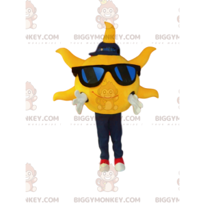 Sun BIGGYMONKEY™ Maskottchenkostüm mit Sonnenbrille und Mütze -