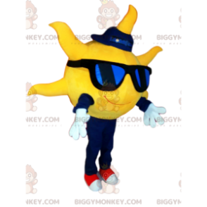 Sun BIGGYMONKEY™ mascot costume, with sunglasses and cap -