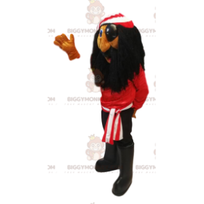 Costume de mascotte BIGGYMONKEY™ de pirate avec un t-shirt