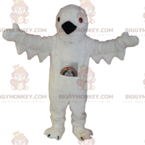 Fato de mascote BIGGYMONKEY™ de pássaro preto com Cortar L (175-180CM)