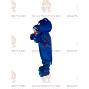 BIGGYMONKEY™ Aggressive Blue Panther Mascot Costume. panther