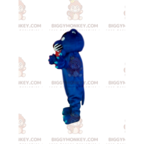 Traje Agressivo da Mascote Pantera Azul BIGGYMONKEY™. fantasia