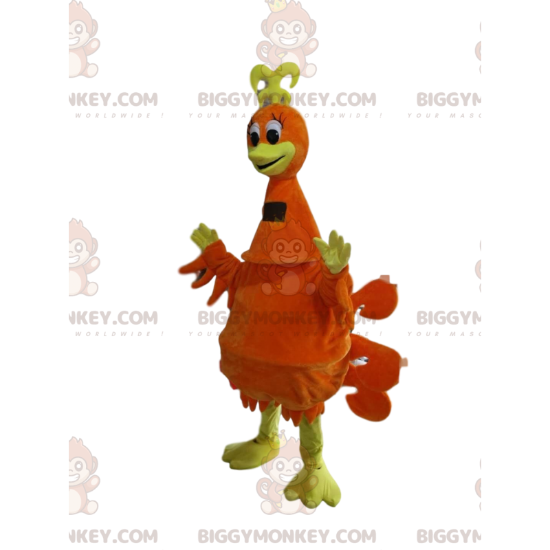 Costume de mascotte BIGGYMONKEY™ de poulet marron trop comique.
