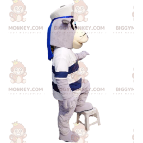 BIGGYMONKEY™ mascottekostuum van zeehond in matrozenoutfit.