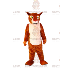 Braun-weißes Löwin BIGGYMONKEY™ Maskottchen-Kostüm. Löwin