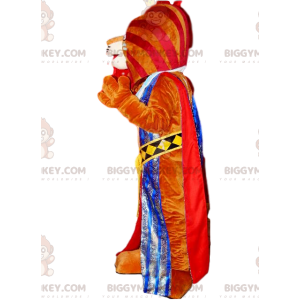 Kostium maskotki BIGGYMONKEY™ z brązowego lwa w stroju faraona.