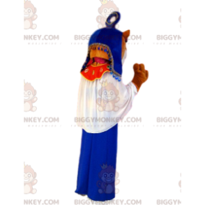 BIGGYMONKEY™ μασκότ στολή καφέ λέαινα με στολή της βασίλισσας
