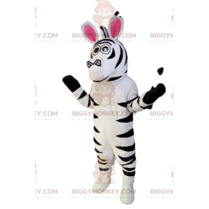 Fato de mascote super cômico de zebra BIGGYMONKEY™. fantasia de