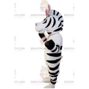Super comico costume mascotte zebra BIGGYMONKEY™. tuta zebrata