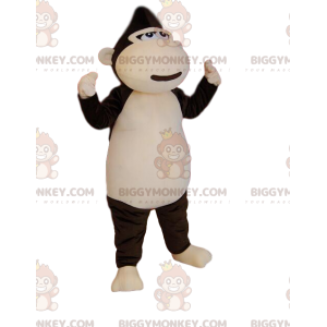 Velmi šťastný kostým maskota hnědé a krémové opice