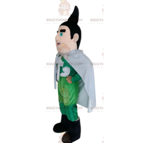 BIGGYMONKEY™ Superhelden-Maskottchenkostüm im grünen Outfit mit