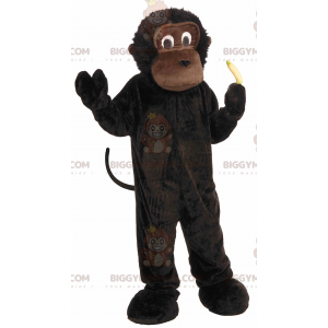 Costume da mascotte piccolo gorilla scimpanzé scimmia marrone