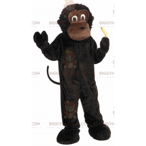 Costume de mascotte BIGGYMONKEY™ de singe marron de chimpanzé