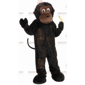 Costume da mascotte piccolo gorilla scimpanzé scimmia marrone