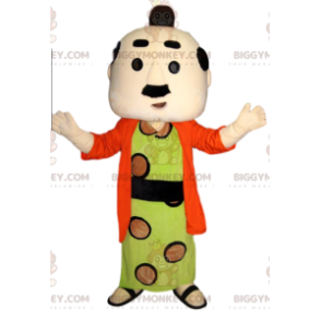 BIGGYMONKEY™ mascot costume of man in traditional Japanese