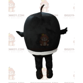 Traje de mascote BIGGYMONKEY™ Pequeno Redondo Homem Negro com