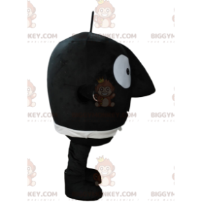 BIGGYMONKEY™ Little Round Black Man With Big Nose Mascot