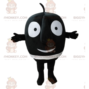 Traje de mascote BIGGYMONKEY™ Pequeno Redondo Homem Negro com