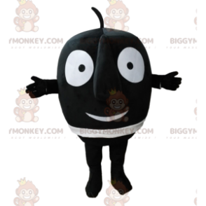 BIGGYMONKEY™ Costume da mascotte da piccolo tondo nero con naso