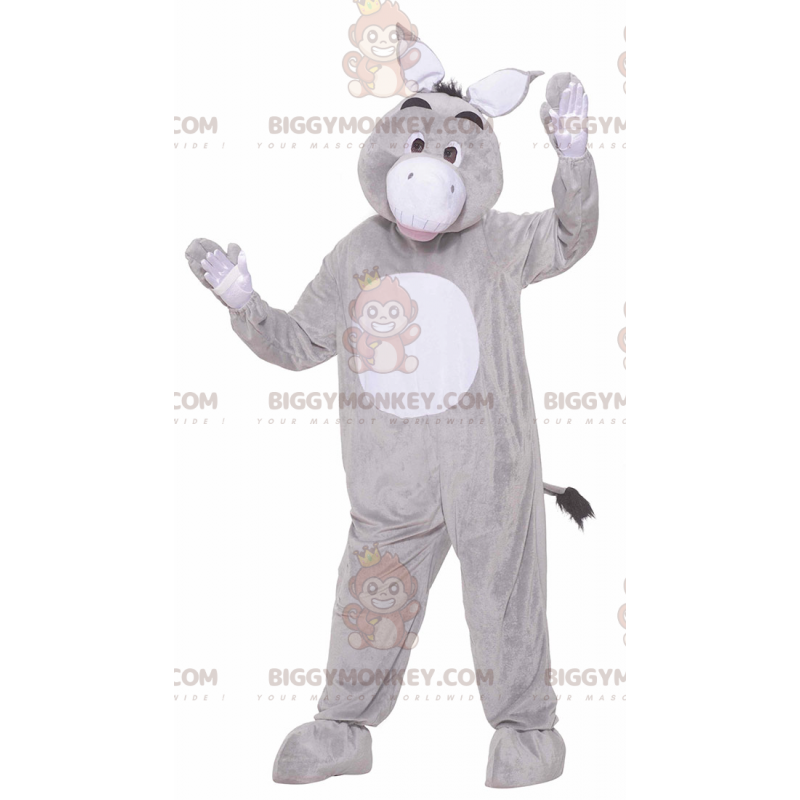 Disfraz de mascota Burro Eeyore gris y blanco BIGGYMONKEY™ -