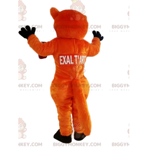 Traje de mascote BIGGYMONKEY™ de raposa vermelha e branca com